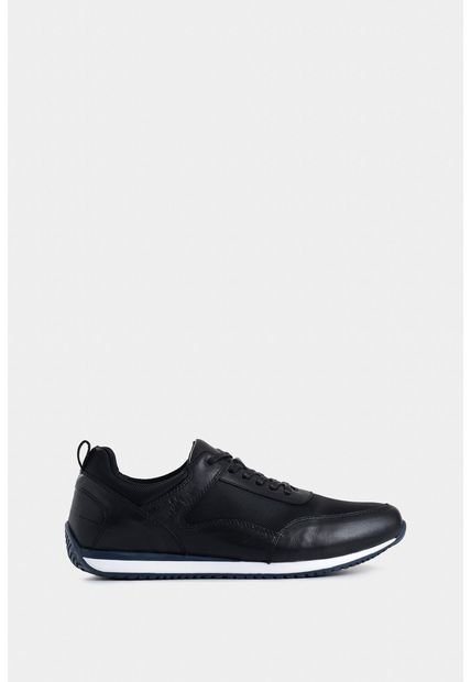 Tenis Engeil 3 De Cuero Para Hombre Detalle Textil Tenis Engeil 3 De Cuero Para Hombre Detalle Textil Negro 45 Vélez