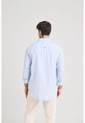 Camisa Oxford Manga Larga Calagua Para Hombre Semifitted Camisa Oxford Manga Larga Calagua Para Hombre Semifitted Azul Claro XS VÉLEZ