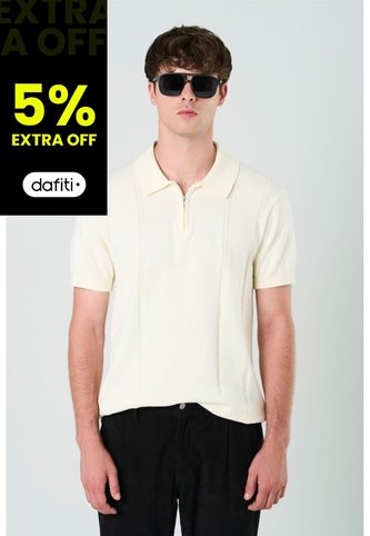 Polo Tropical Manga Corta Para Hombre Semi Fitted Polo Tropical Manga Corta Para Hombre Semi Fitted Crema XXL VÉLEZ Vélez