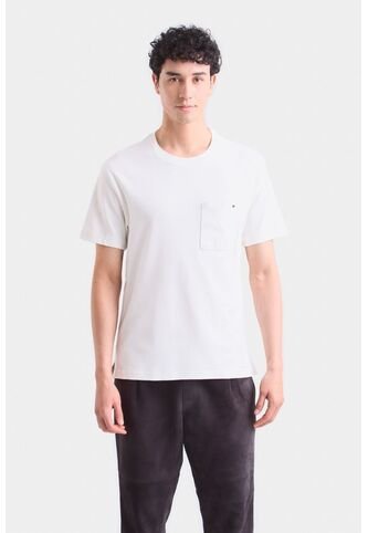 Camiseta En Algodón Para Hombre Bolsillo Cuero Camiseta En Algodón Para Hombre Bolsillo Cuero Blanco M VÉLEZ Vélez