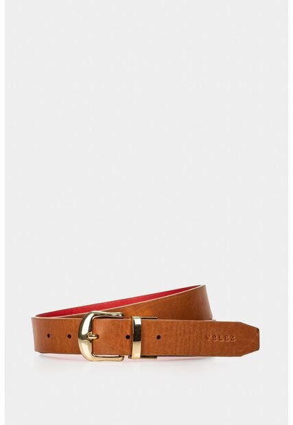 Cinturón Doble Faz Fraile De Cuero Para Mujer Caimán Reversible Miel Cinturón Doble Faz Fraile De Cuero Para Mujer Caimán Reversible Miel M VÉLEZ