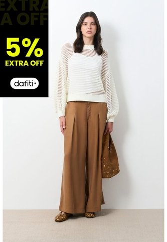 Sweater Tejido Taroa Para Mujer Semi Cropped Sweater Tejido Taroa Para Mujer Semi Cropped Crema L VÉLEZ Vélez