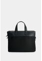 Maletín Portátil En Lona Y Cuero Para Hombre Breeze Maletín Portátil En Lona Y Cuero Para Hombre Breeze Negro VÉLEZ de Vélez