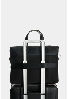 Maletín Portátil En Lona Y Cuero Para Hombre Breeze Maletín Portátil En Lona Y Cuero Para Hombre Breeze Negro VÉLEZ