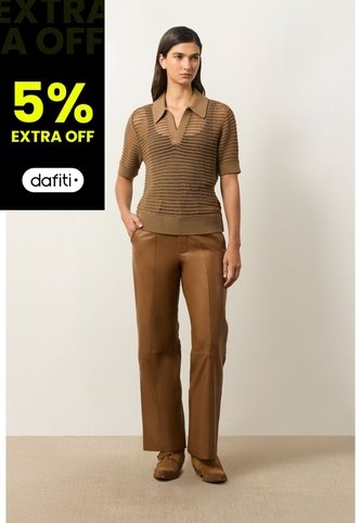 Polo Tejida Lascar Para Mujer Fit Holgado Polo Tejida Lascar Para Mujer Fit Holgado Miel XS VÉLEZ Vélez