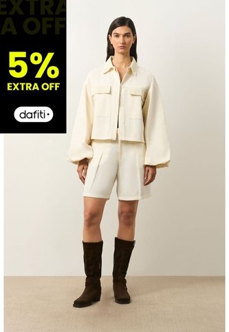 Chaqueta Senda Trucker Para Mujer Oversized Chaqueta Senda Trucker Para Mujer Oversized Crema S VÉLEZ Vélez
