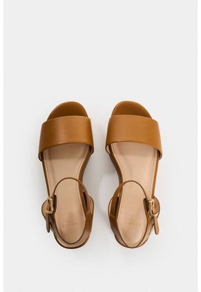 Sandalia Plataforma De Cuero Para Mujer Soren Sandalia Plataforma De Cuero Para Mujer Soren Miel 34 VÉLEZ