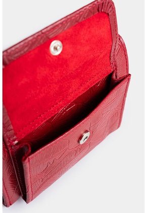 Billetera Colory De Cuero Para Mujer Grabado Placa Palmeras Billetera Colory De Cuero Para Mujer Grabado Placa Palmeras Rojo Vélez