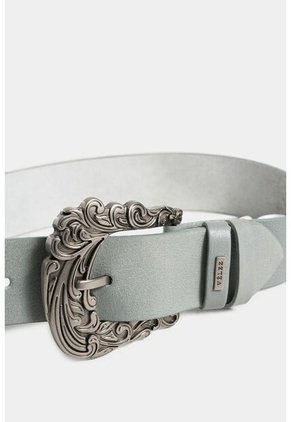 Cinturón Unifaz Eyra De Cuero Para Mujer Doble Hebilla Cinturón Unifaz Eyra De Cuero Para Mujer Doble Hebilla Agua Marina L Vélez