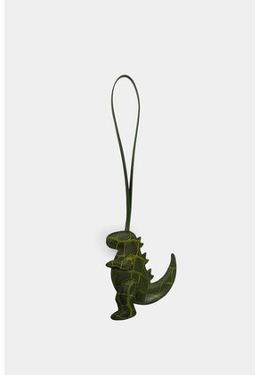 Charm En Cuero Croco Para Mujer Dino Charm En Cuero Croco Para Mujer Dino Verde Oliva VÉLEZ