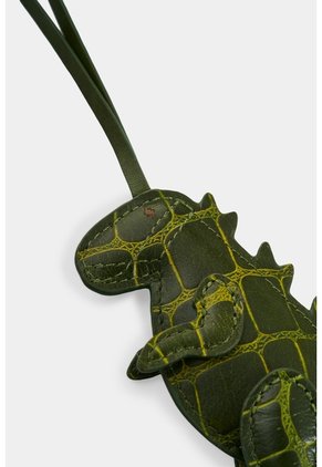 Charm En Cuero Croco Para Mujer Dino Charm En Cuero Croco Para Mujer Dino Verde Oliva VÉLEZ