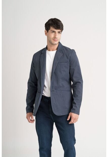 Blazer Soft Touch De Paño Para Hombre Silueta Semi Fitted Blazer Soft Touch De Paño Para Hombre Silueta Semi Fitted Azul Oscuro XL Vélez