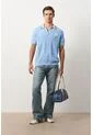 Polo Manga Corta Para Hombre Polo Manga Corta Para Hombre Azul Claro S VÉLEZ de Vélez