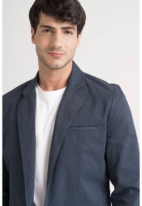 Blazer Soft Touch De Paño Para Hombre Silueta Semi Fitted Blazer Soft Touch De Paño Para Hombre Silueta Semi Fitted Azul Oscuro XL Vélez