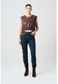 Camisa Iris De Cuero Para Mujer Elástico Delantero Camisa Iris De Cuero Para Mujer Elástico Delantero Cafe L VÉLEZ de Vélez