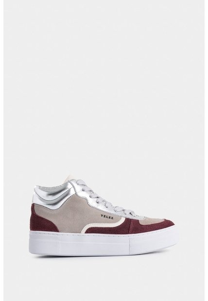 Tenis Tipo Bota Magena De Cuero Para Mujer Acabado Vintage Tenis Tipo Bota Magena De Cuero Para Mujer Acabado Vintage Gris 41 VÉLEZ