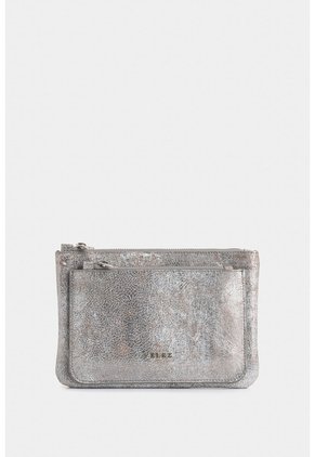 Cosmetiquera Arándano De Cuero Folia Para Mujer Doble Bolsillo Cosmetiquera Arándano De Cuero Folia Para Mujer Doble Bolsillo Plata VÉLEZ