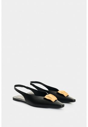 Baleta En Cuero Para Mujer Terral Baleta En Cuero Para Mujer Terral Negro 38 VÉLEZ