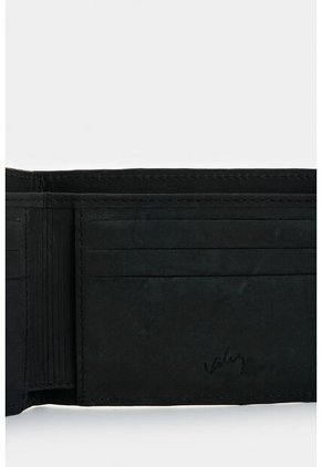 Billetera Vértice De Cuero Para Hombre Placa Rayas Billetera Vértice De Cuero Para Hombre Placa Rayas Negro VÉLEZ