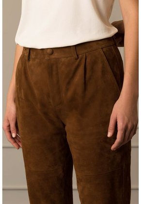 Pantalón Baggy En Gamuza Para Mujer Fit Holgado