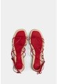 Sandalia Plana Geranio De Cuero Folia Para Mujer Amarre Al Tobillo Sandalia Plana Geranio De Cuero Folia Para Mujer Amarre Al Tobillo Rojo 41 VÉLEZ de Vélez