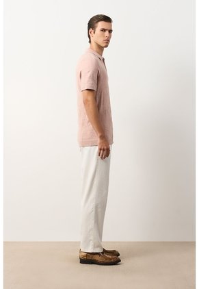 Polo Manga Corta Tejida Para Hombre Anam Polo Manga Corta Tejida Para Hombre Anam Rosado XS VÉLEZ