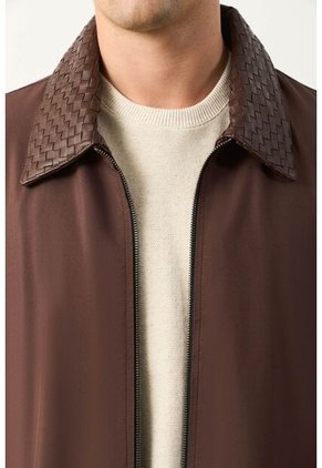 Chaqueta De Tela Y Cuero Para Hombre Hazel Chaqueta De Tela Y Cuero Para Hombre Hazel Cafe S VÉLEZ