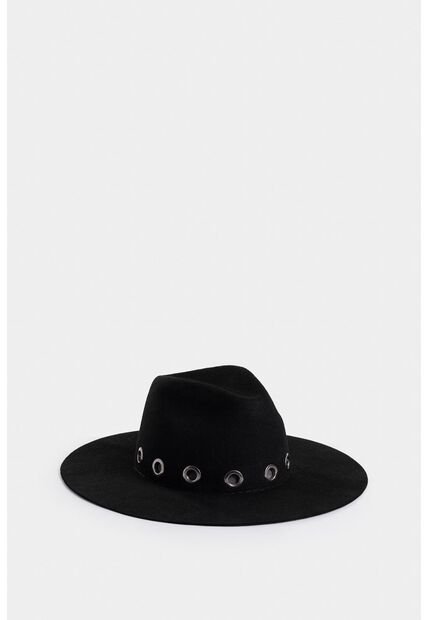 Sombrero Fedora Venecia En Lana Para Mujer Ojaletes Decorativos Sombrero Fedora Venecia En Lana Para Mujer Ojaletes Decorativos Negro M VÉLEZ