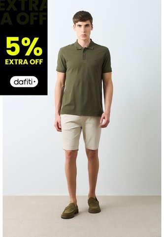 Polo Para Hombre Semi Fit Detalle Jacquard Polo Para Hombre Semi Fit Detalle Jacquard Verde Oliva XXL VÉLEZ Vélez