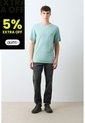 Camiseta Manga Corta Lerici Para Hombre Semi Fitted Camiseta Manga Corta Lerici Para Hombre Semi Fitted Azul Claro XL VÉLEZ de Vélez