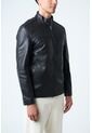 Chaqueta Bosa De Cuero Para Hombre Fit Semi Holgado Chaqueta Bosa De Cuero Para Hombre Fit Semi Holgado Negro L VÉLEZ de Vélez