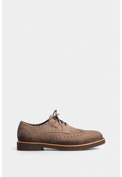 Zapatos De Cordón Alessio De Cuero Gamuza Para Hombre Efecto Escribiente Zapatos De Cordón Alessio De Cuero Gamuza Para Hombre Efecto Escribiente Arena 38 VÉLEZ
