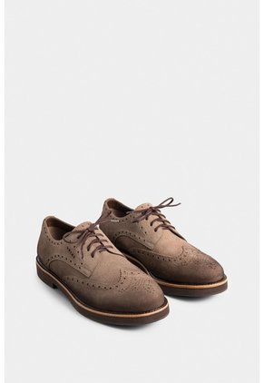 Zapatos De Cordón Alessio De Cuero Gamuza Para Hombre Efecto Escribiente Zapatos De Cordón Alessio De Cuero Gamuza Para Hombre Efecto Escribiente Arena 38 VÉLEZ