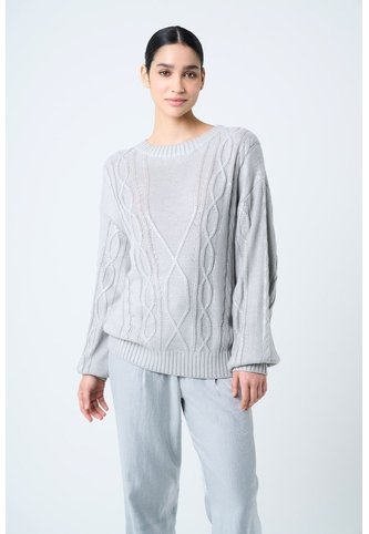 Sweater Tejido Layla Para Mujer Efecto Resinado Sweater Tejido Layla Para Mujer Efecto Resinado Gris M VÉLEZ Vélez
