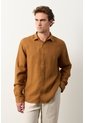Camisa Manga Larga Semi Fitted Para Hombre Roma Camisa Manga Larga Semi Fitted Para Hombre Roma Miel XL VÉLEZ de Vélez