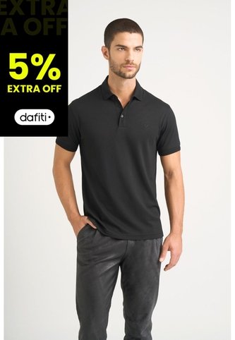 Polo Lucca Manga Corta Para Hombre Texturizada Polo Lucca Manga Corta Para Hombre Texturizada Negro S VÉLEZ Vélez