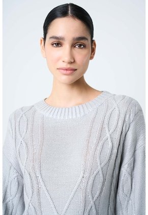 Sweater Tejido Layla Para Mujer Efecto Resinado Sweater Tejido Layla Para Mujer Efecto Resinado Gris M VÉLEZ