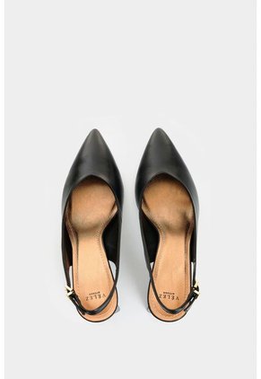 Tacones Cerrados San Joaquin De Cuero Para Mujer Detalle Contraste Tacones Cerrados San Joaquin De Cuero Para Mujer Detalle Contraste Negro 38 VÉLEZ