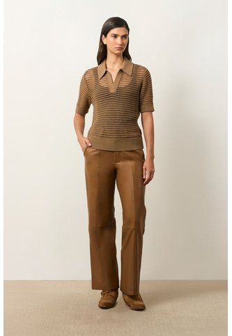 Polo Tejida Lascar Para Mujer Fit Holgado Polo Tejida Lascar Para Mujer Fit Holgado Miel XL VÉLEZ Vélez