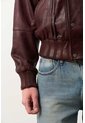 Chaqueta Bomber En Cuero Y Denim Para Hombre Chaqueta Bomber En Cuero Y Denim Para Hombre Vinotinto S VÉLEZ de Vélez