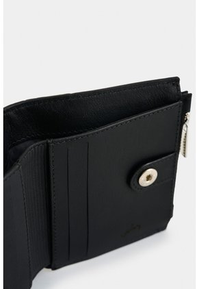 Billetera De Cuero Grabado Para Mujer Golden Billetera De Cuero Grabado Para Mujer Golden Negro VÉLEZ