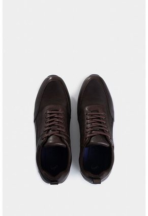 Tenis Engeil 3 De Cuero Para Hombre Detalle Textil Tenis Engeil 3 De Cuero Para Hombre Detalle Textil Cafe 40 VÉLEZ