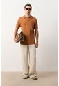 Polo Manga Corta Tejida Para Hombre Xinca Polo Manga Corta Tejida Para Hombre Xinca Miel XS VÉLEZ de Vélez