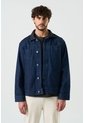 Chaqueta Lerna En Denim Y Cuero Para Hombre Silueta Trucker Chaqueta Lerna En Denim Y Cuero Para Hombre Silueta Trucker Azul Oscuro M VÉLEZ de Vélez