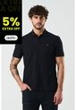Polo Manga Corta Essential Para Hombre Textura Polo Manga Corta Essential Para Hombre Textura Negro XL VÉLEZ de Vélez