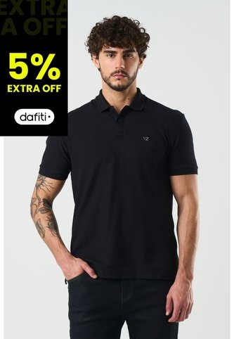 Polo Manga Corta Essential Para Hombre Textura Polo Manga Corta Essential Para Hombre Textura Negro XL VÉLEZ Vélez