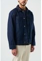 Chaqueta Lerna En Denim Y Cuero Para Hombre Silueta Trucker Chaqueta Lerna En Denim Y Cuero Para Hombre Silueta Trucker Azul Oscuro M VÉLEZ de Vélez
