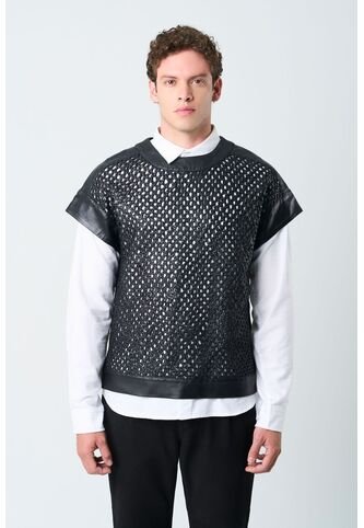 Camisilla Orion De Cuero Para Hombre Tejida Camisilla Orion De Cuero Para Hombre Tejida Negro XXL VÉLEZ Vélez
