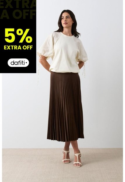 Camiseta En Lino Y Tejido De Punto Para Mujer Gael Camiseta En Lino Y Tejido De Punto Para Mujer Gael Crema M VÉLEZ