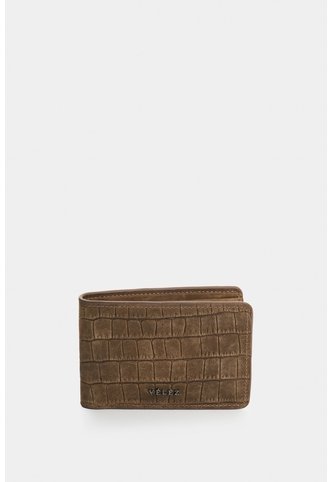 Billetera En Cuero Nobuck Croco Para Hombre Tessa 2.0 Billetera En Cuero Nobuck Croco Para Hombre Tessa 2.0 Tabaco VÉLEZ Vélez